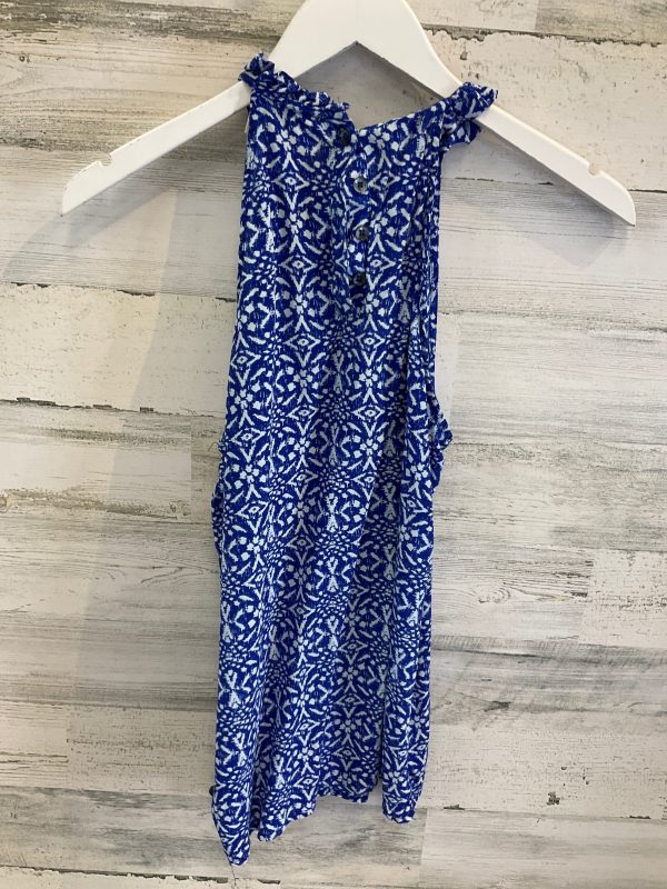 Top Sleeveless By Cynthia Rowley In Blue & White, Size: S Online Hot Sale