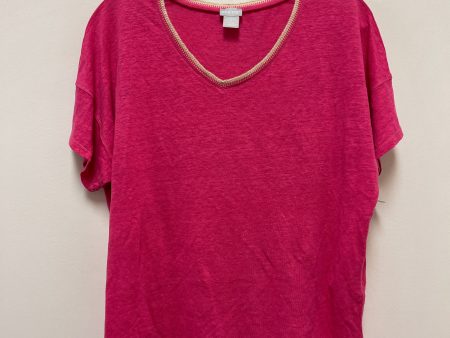 Top Short Sleeve By Chicos In Pink, Size: L Cheap