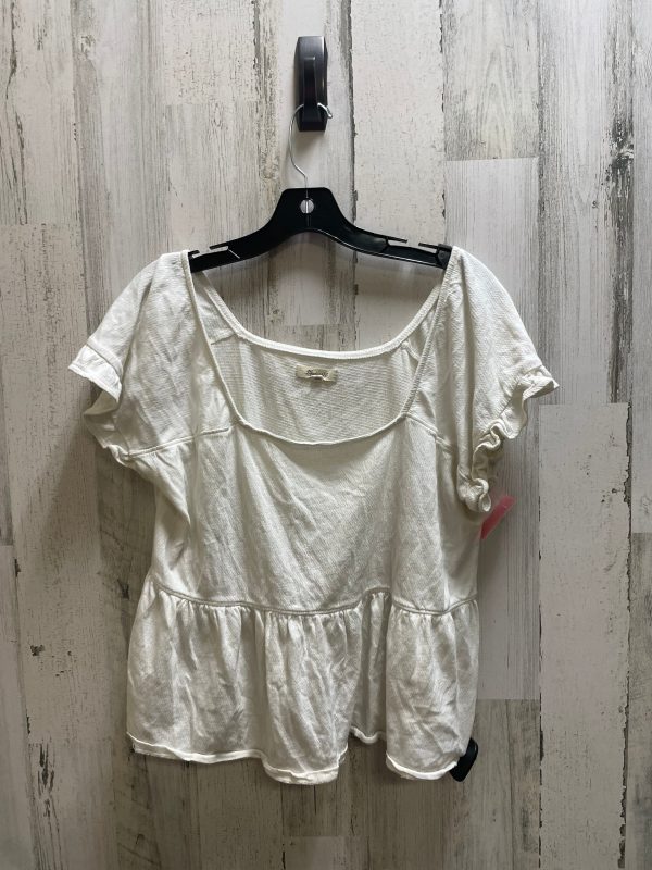 Top Short Sleeve By Madewell In White, Size: L Online now