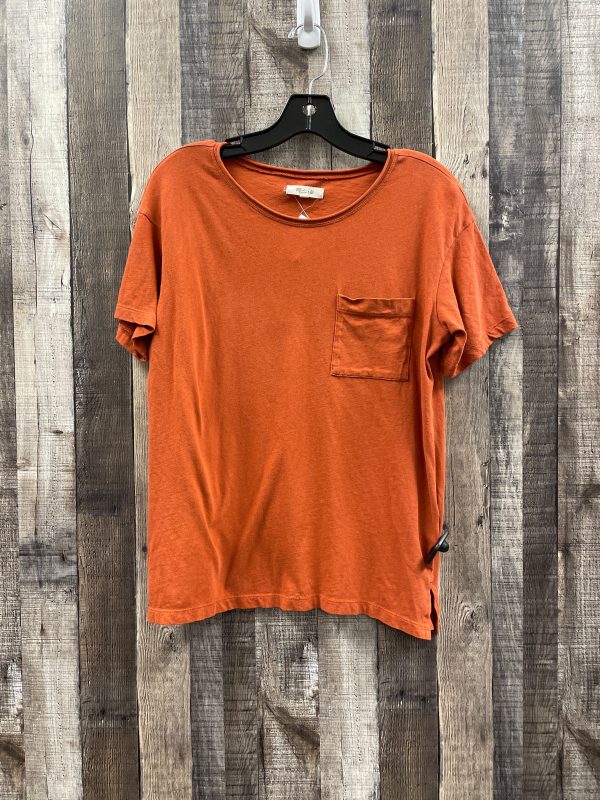 Top Short Sleeve By Madewell In Orange, Size: Xs Online Hot Sale