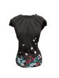 Top Short Sleeve By Elle In Black, Size: M Online Sale