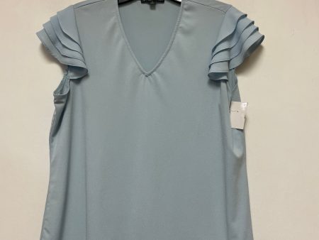 Top Short Sleeve By Adrianna Papell In Blue, Size: M For Cheap