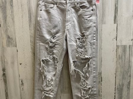 Jeans Straight By American Eagle In Grey Denim, Size: 6 For Discount