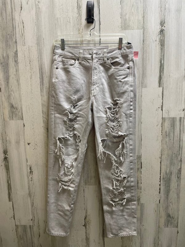 Jeans Straight By American Eagle In Grey Denim, Size: 6 For Discount