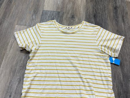 Top Short Sleeve Designer By Amo In Yellow, Size: L For Sale