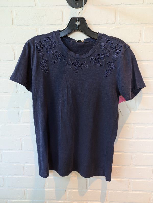 Top Short Sleeve By Lucky Brand In Blue, Size: S For Cheap