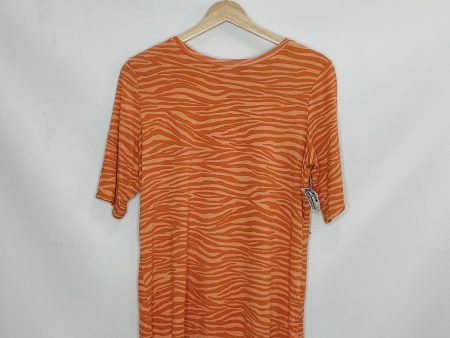 Top Short Sleeve By Nine West In Zebra Print, Size: S Online Hot Sale