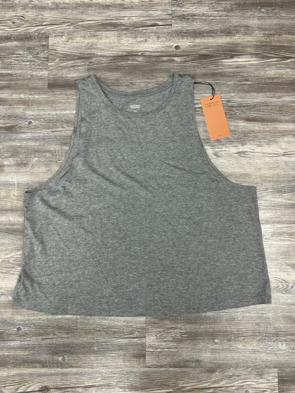 Top Sleeveless By Girlfriend Collective In Grey, Size: 4x Online now