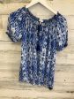 Top Short Sleeve By Joie In Blue & White, Size: S For Cheap