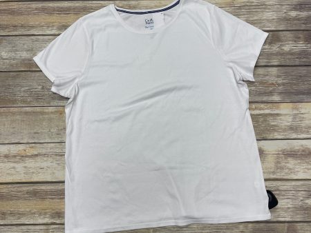 Top Short Sleeve By Croft And Barrow In White, Size: Xxl For Cheap