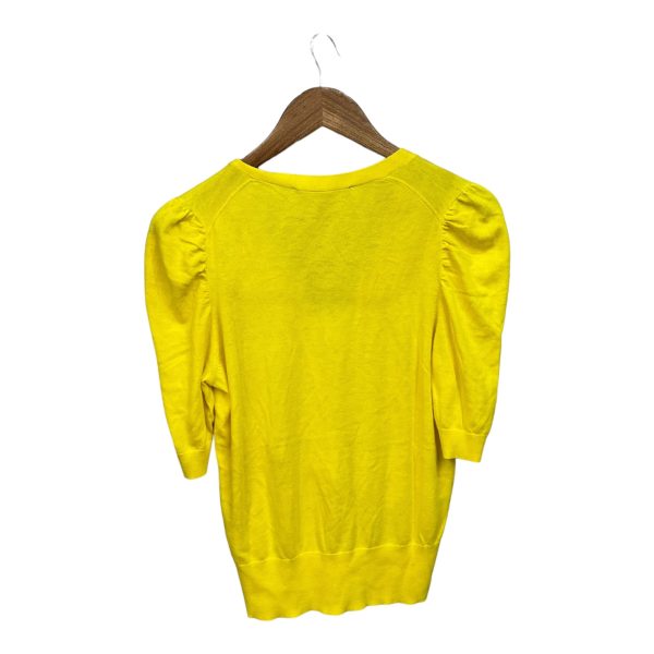 Top Short Sleeve By White House Black Market In Yellow, Size: M Sale