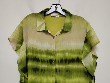 Top Short Sleeve By Calvin Klein In Green, Size: M on Sale