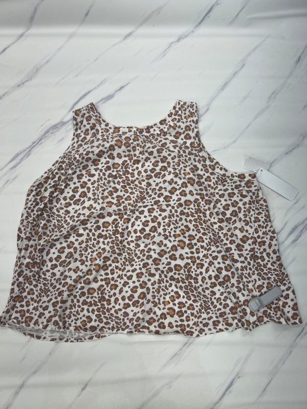 Top Sleeveless Designer By Dolan Left Coast In Animal Print, Size: 3x For Discount