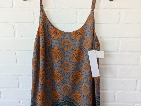 Top Sleeveless By Cabi In Brown & Orange, Size: S For Discount