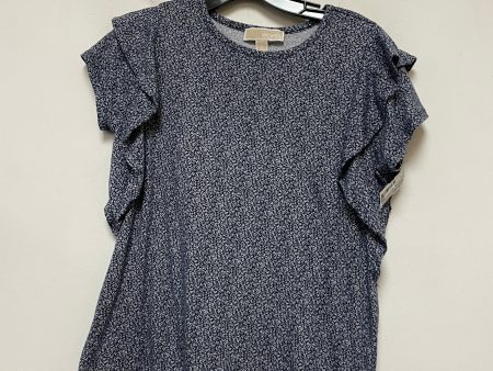 Top Short Sleeve By Michael By Michael Kors In Blue & White, Size: S Fashion