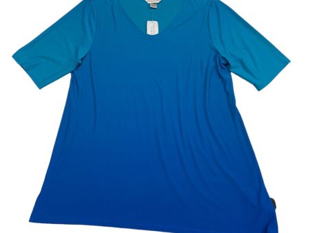 Top Short Sleeve By Christopher And Banks In Blue, Size: L For Sale