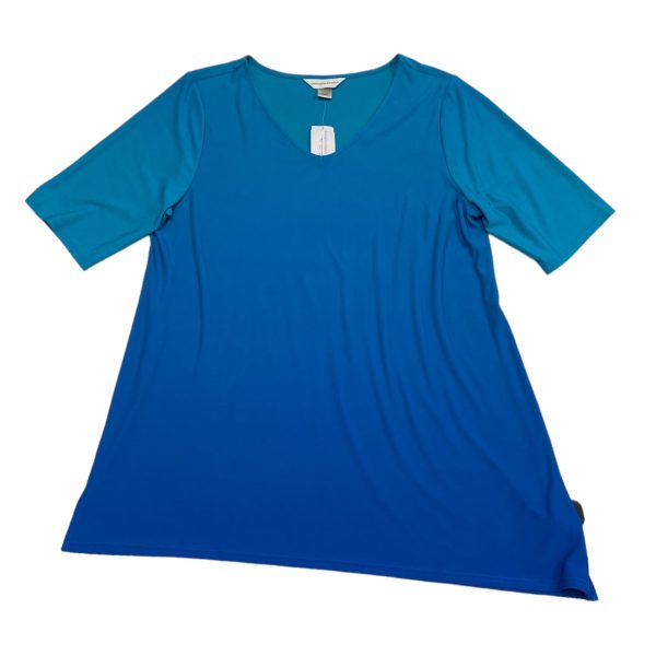 Top Short Sleeve By Christopher And Banks In Blue, Size: L For Sale