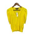 Top Short Sleeve By White House Black Market In Yellow, Size: M Sale