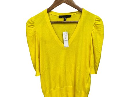 Top Short Sleeve By White House Black Market In Yellow, Size: M Sale