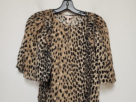 Top Short Sleeve By Rebecca Taylor In Animal Print, Size: M Online now