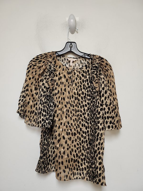 Top Short Sleeve By Rebecca Taylor In Animal Print, Size: M Online now