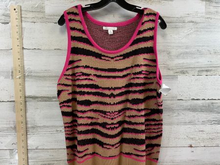 Vest Sweater By Cato In Pink & Tan, Size: Xl Online