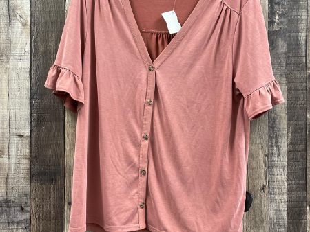 Top Short Sleeve By Green Envelope In Mauve, Size: L Online Sale