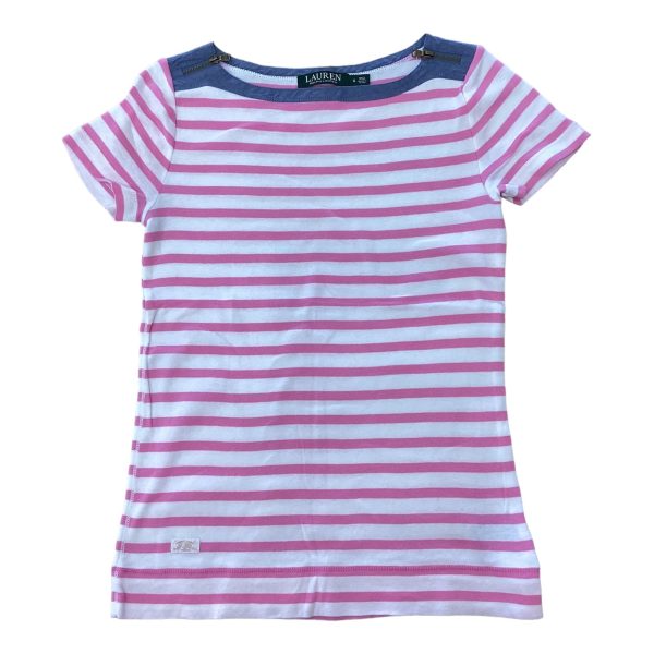 Top Short Sleeve Designer By Ralph Lauren In Striped Pattern, Size: S Sale