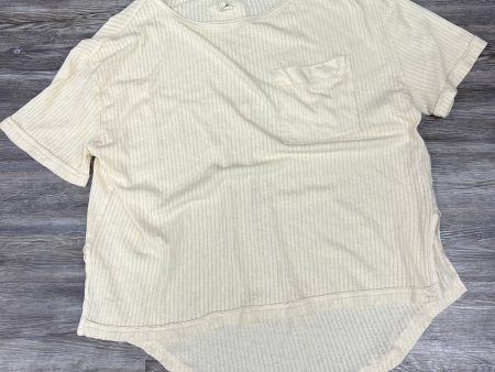 Top Short Sleeve By We The Free In Cream, Size: M Cheap