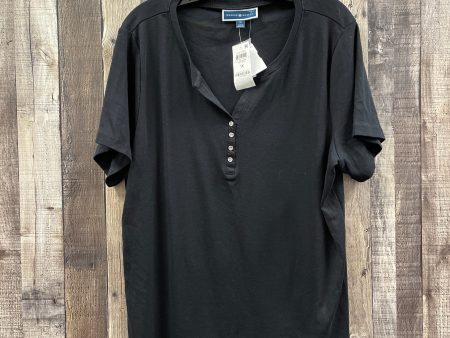 Top Short Sleeve By Karen Scott In Black, Size: 1x Hot on Sale