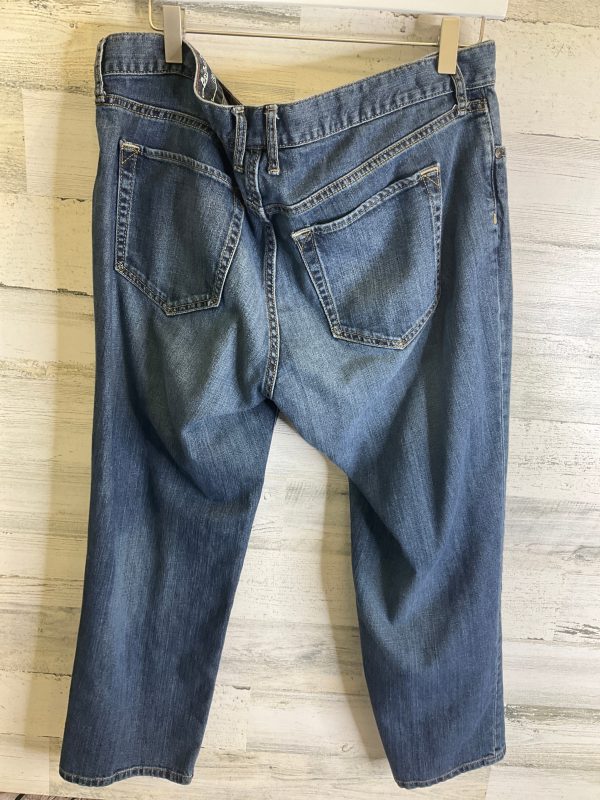 Jeans Cropped By Eddie Bauer In Blue Denim, Size: 14 Fashion