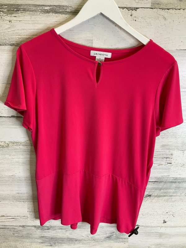 Top Short Sleeve By Liz Claiborne In Pink, Size: L For Sale