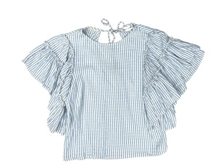 Top Short Sleeve By Chelsea And Theodore In Blue & White, Size: Xs Hot on Sale