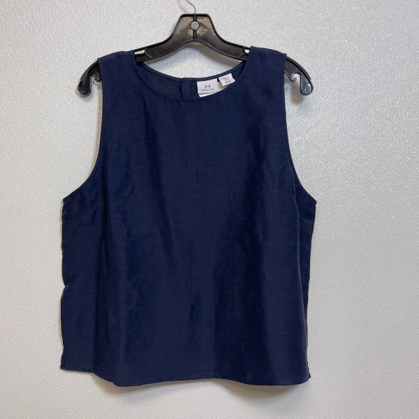 Top Sleeveless By H For Halston In Navy, Size: Xl For Discount