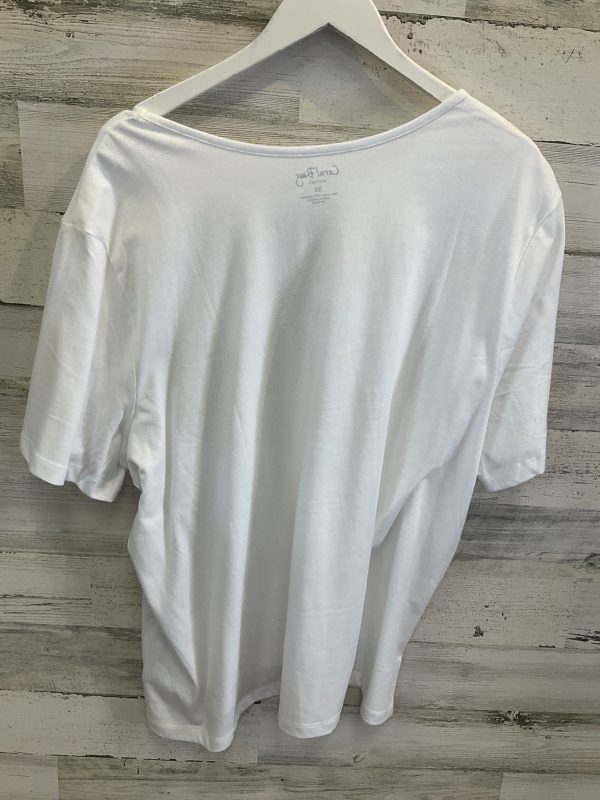 Top Short Sleeve By Coral Bay In White, Size: 3x Hot on Sale