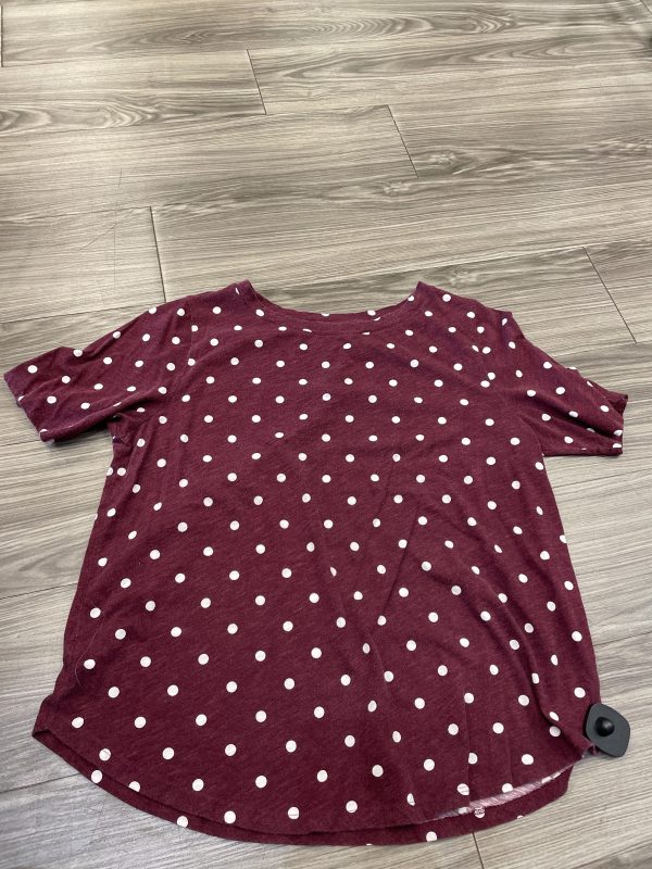 Top Short Sleeve By Loft In Polkadot Pattern, Size: Xl Online