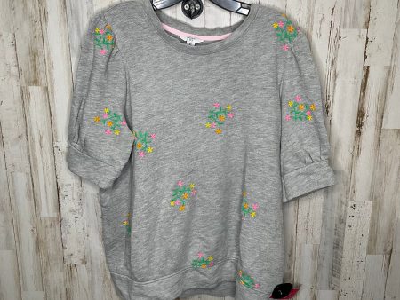 Top Short Sleeve By Crown And Ivy In Grey, Size: 9.5 Hot on Sale