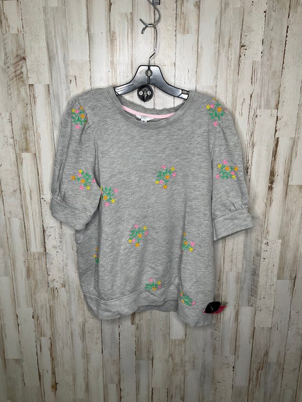 Top Short Sleeve By Crown And Ivy In Grey, Size: 9.5 Hot on Sale