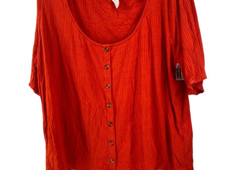 Top Short Sleeve By H&m In Red, Size: Xxl Supply