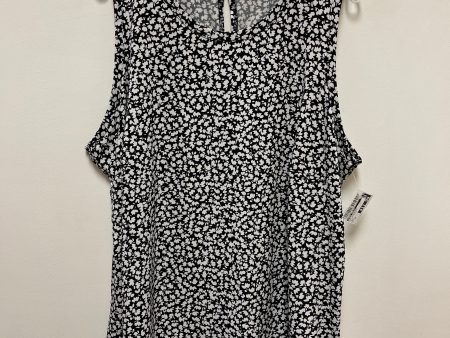 Top Sleeveless By Vince Camuto In Black & White, Size: 3x Fashion