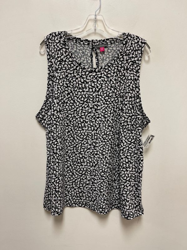 Top Sleeveless By Vince Camuto In Black & White, Size: 3x Fashion