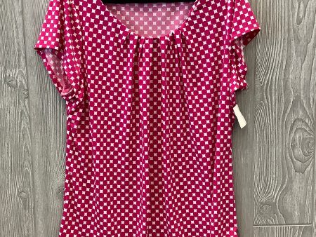 Top Short Sleeve By Worthington In Pink, Size: 2x Fashion