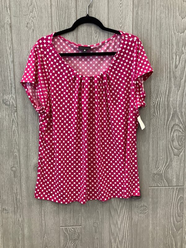 Top Short Sleeve By Worthington In Pink, Size: 2x Fashion