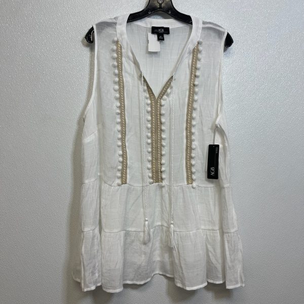 Top Sleeveless By Agb In White, Size: 2x For Discount