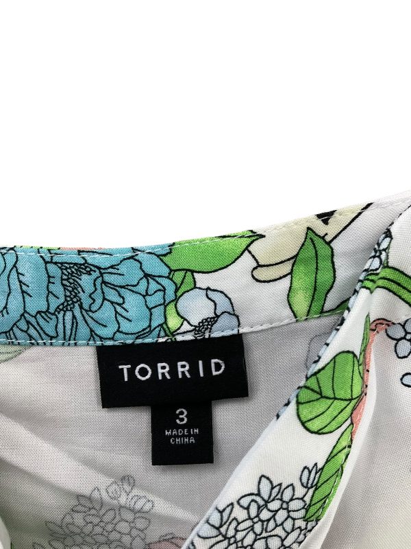 Top Sleeveless By Torrid In Floral Print, Size: 3x For Discount