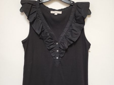 Top Sleeveless By Loft In Black, Size: M Supply