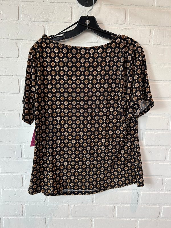 Top Short Sleeve Designer By Michael By Michael Kors In Black & Gold, Size: L Online