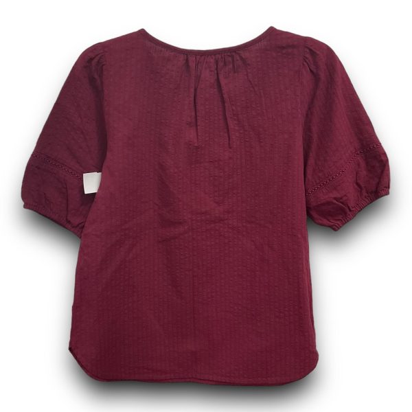 Top Short Sleeve By Loft In Purple, Size: Xs Hot on Sale