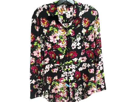 100% Silk Blouse Long Sleeve By Equipment In Floral, Size: S Online Sale