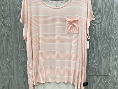 Top Short Sleeve By Falls Creek In Pink, Size: 2x For Discount